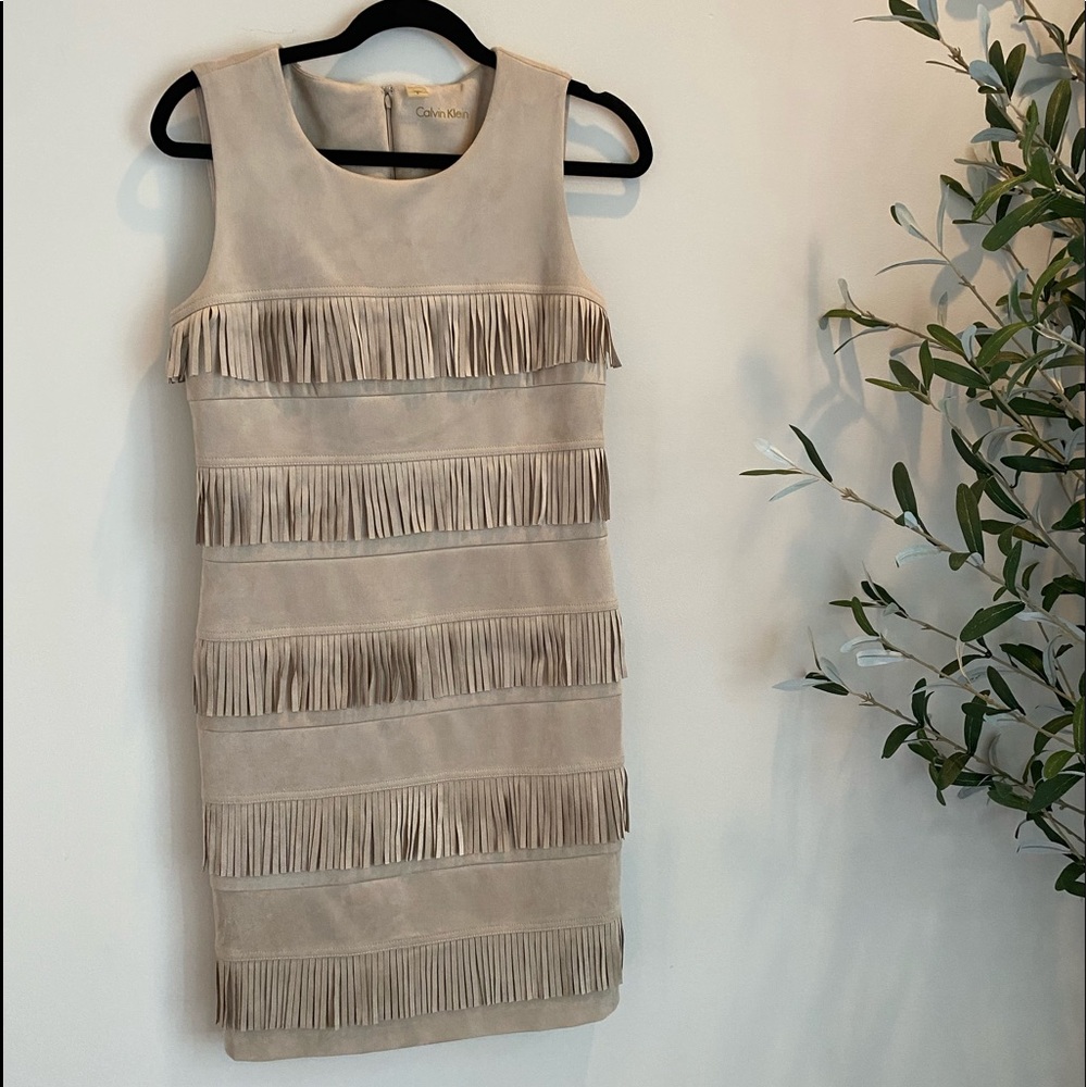 Calvin Klein suede dress